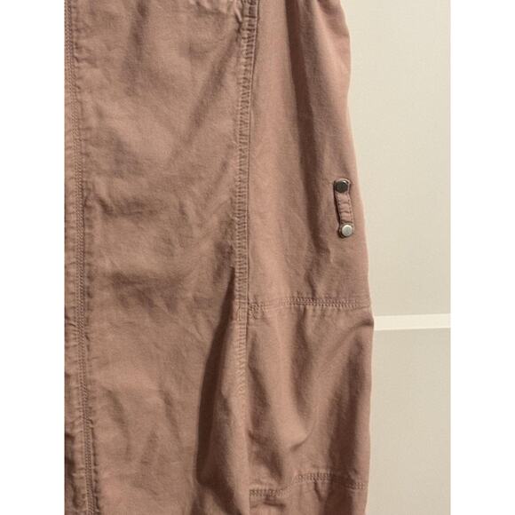 Stoosh Vest Jacket Womens Medium Pink Drape Front Sleeveless Twill Open Layering - Picture 9 of 9